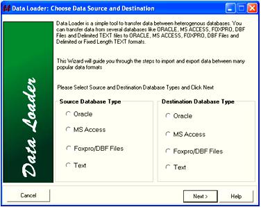 Screenshot of Data Loader