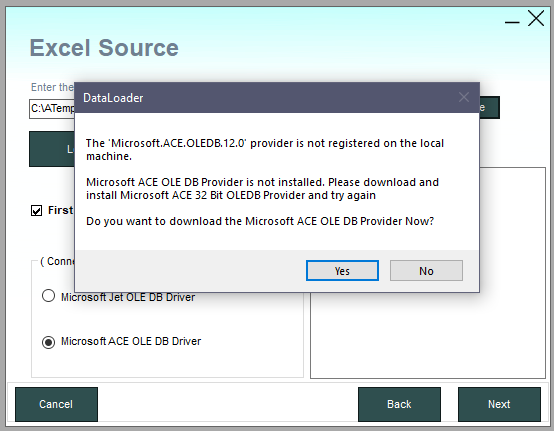 Select Excel Source