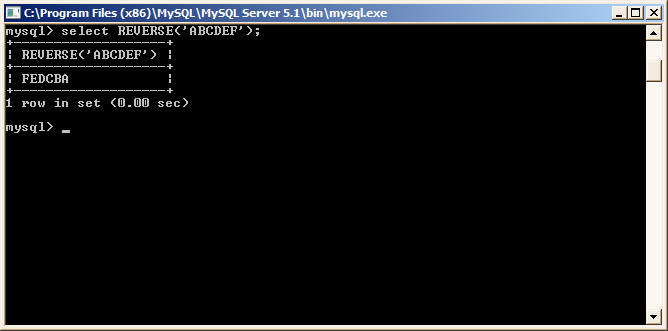 REVERSE function in MySQL