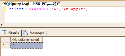 Charindex Function example