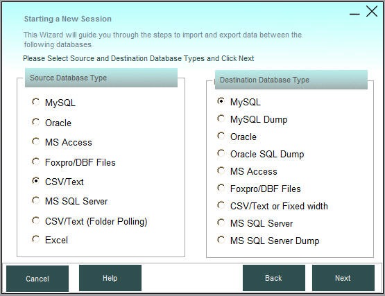 SQL Server to MySQL conversion in Data Loader