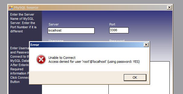 Access denied for user error in MySQL