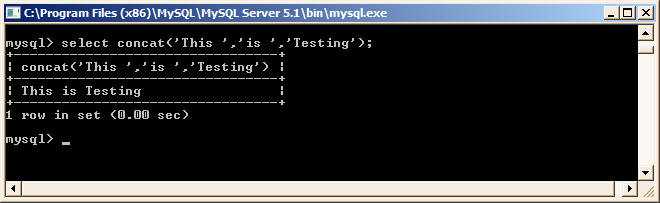 MySQL Concat function
