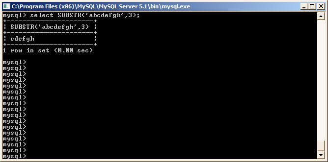 MySQL Substr Function Example