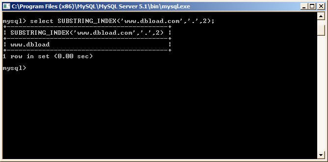MySQL SUBSTRING_INDEX example 1