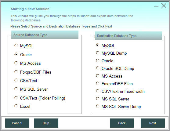 Oracle to MySQL