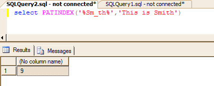 MSSQL PATINDEX function