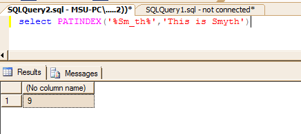 PATINDEX function Example