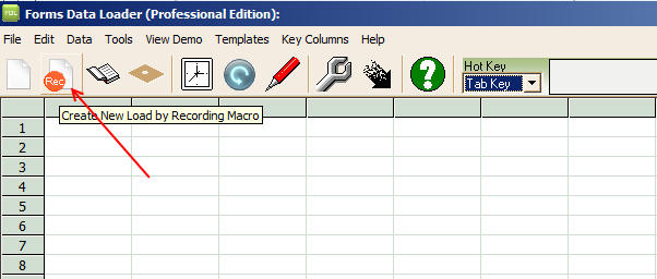 Data Loader: Record Macro Button