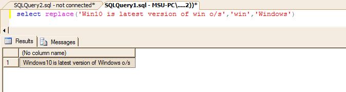 Replace function in MSSQL