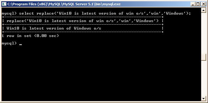 REPLACE function in MySQL
