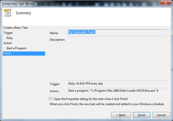 Task Scheduler save basic task