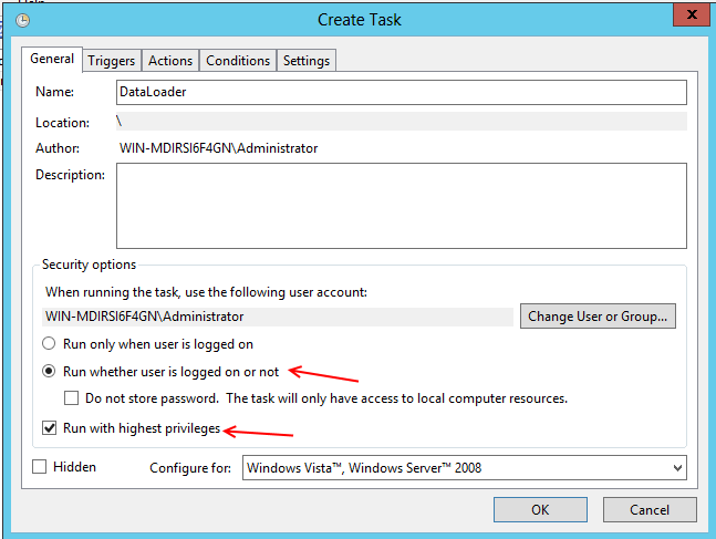 Task Scheduler advanced task name