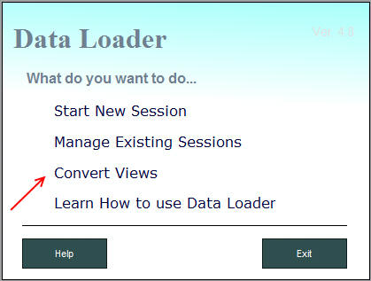 convert views option in main screen